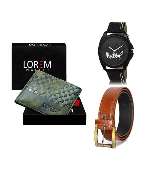 belt, wallet & watch gift combo - 19289243 - Very Small Image - 1