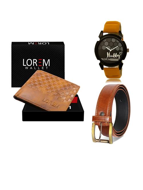 belt, wallet & watch gift combo - 19289287 - Very Small Image - 1
