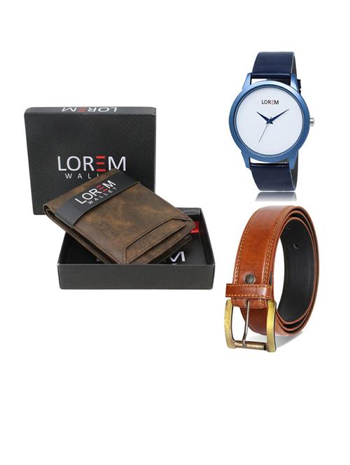 belt, wallet & watch gift combo - 19289300 - Very Small Image - 1