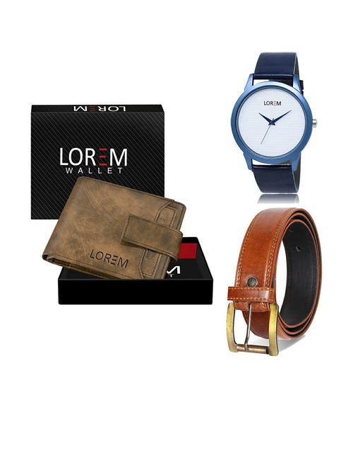 belt, wallet & watch gift combo - 19289318 - Very Small Image - 1