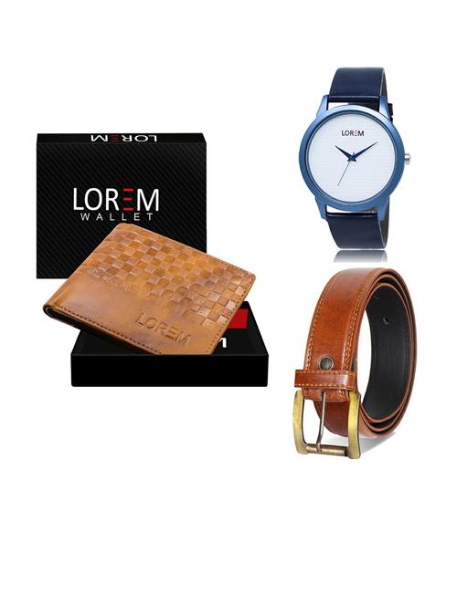 belt, wallet & watch gift combo - 19289332 - Very Small Image - 1