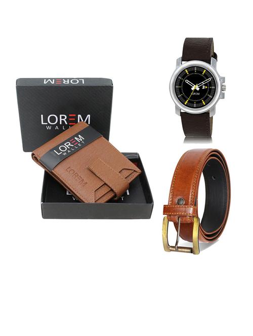 belt, wallet & watch gift combo - 19289350 - Very Small Image - 1