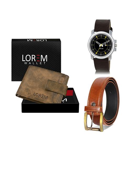belt, wallet & watch gift combo - 19289363 - Very Small Image - 1