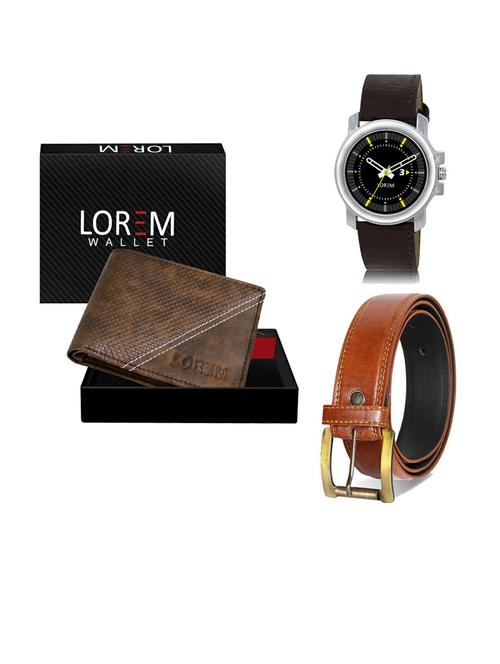 belt, wallet & watch gift combo - 19289372 - Very Small Image - 1