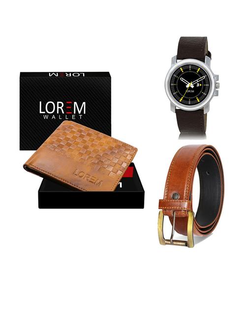 belt, wallet & watch gift combo - 19289377 - Very Small Image - 1