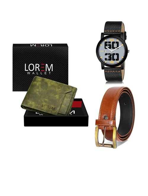 belt, wallet & watch gift combo - 19289401 - Very Small Image - 1