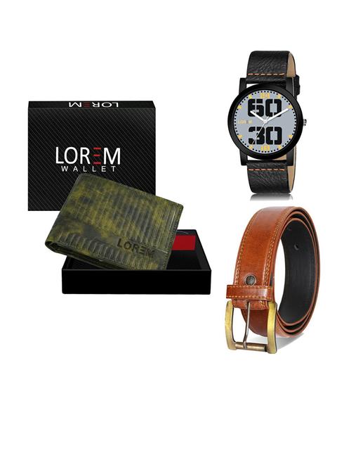 belt, wallet & watch gift combo - 19289415 - Very Small Image - 1
