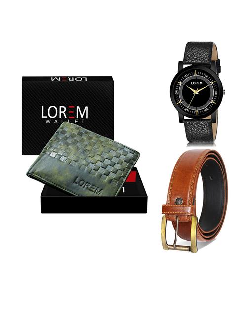 belt, wallet & watch gift combo - 19289468 - Very Small Image - 1