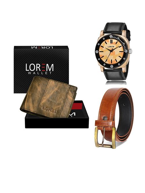 belt, wallet & watch gift combo - 19289540 - Very Small Image - 1