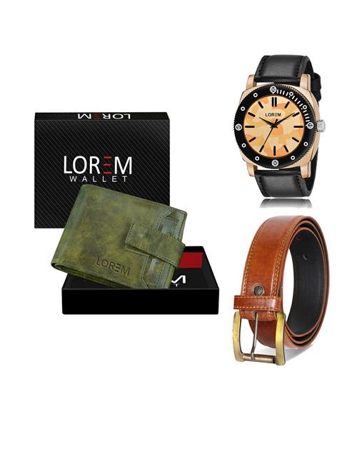 belt, wallet & watch gift combo - 19289542 - Very Small Image - 1