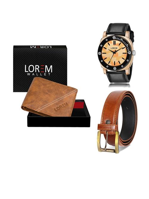 belt, wallet & watch gift combo - 19289553 - Very Small Image - 1