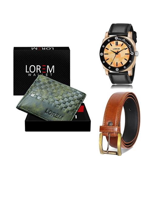 belt, wallet & watch gift combo - 19289558 - Very Small Image - 1