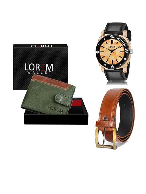 belt, wallet & watch gift combo - 19289566 - Very Small Image - 1