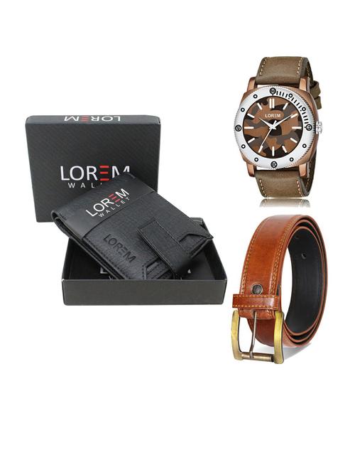 belt, wallet & watch gift combo - 19289573 - Very Small Image - 1