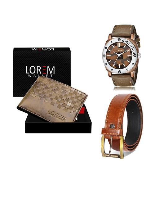 belt, wallet & watch gift combo - 19289601 - Very Small Image - 1