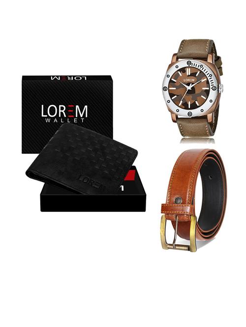 belt, wallet & watch gift combo - 19289604 - Very Small Image - 1