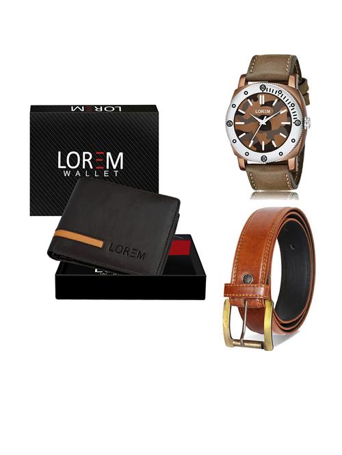 belt, wallet & watch gift combo - 19289608 - Very Small Image - 1