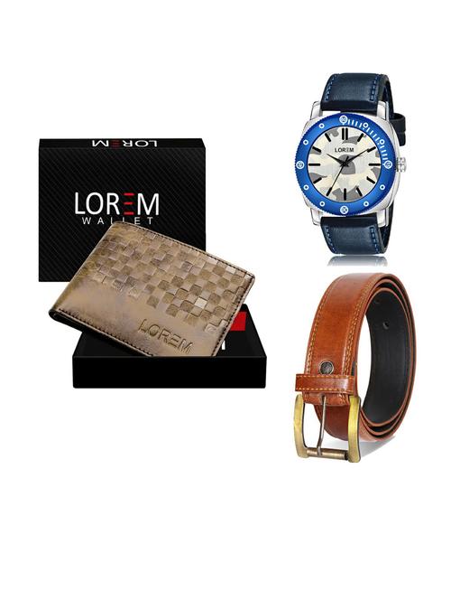 belt, wallet & watch gift combo - 19289646 - Very Small Image - 1