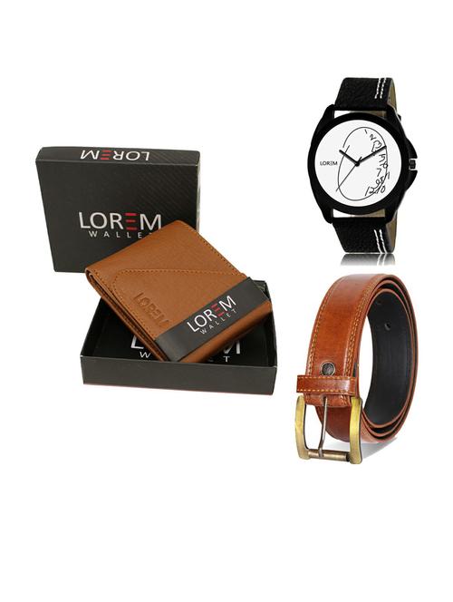 belt, wallet & watch gift combo - 19289657 - Very Small Image - 1