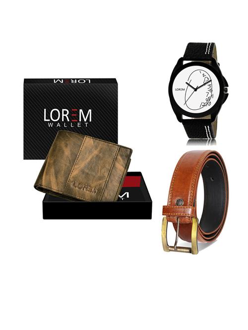 belt, wallet & watch gift combo - 19289675 - Very Small Image - 1