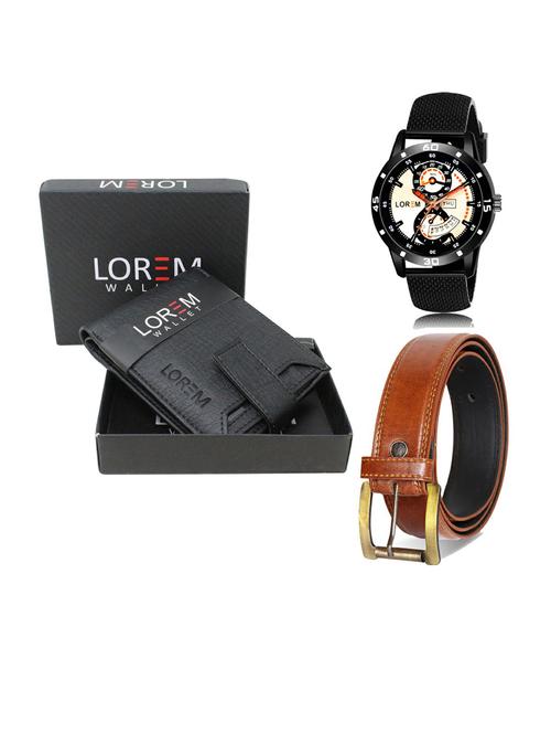 belt, wallet & watch gift combo - 19289708 - Very Small Image - 1