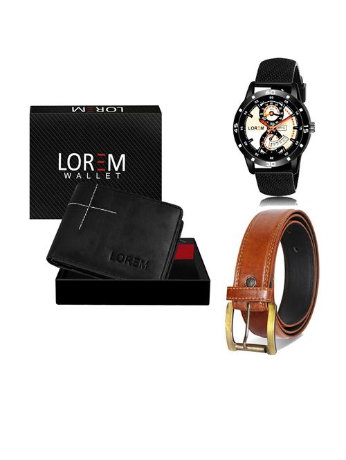 belt, wallet & watch gift combo - 19289740 - Very Small Image - 1