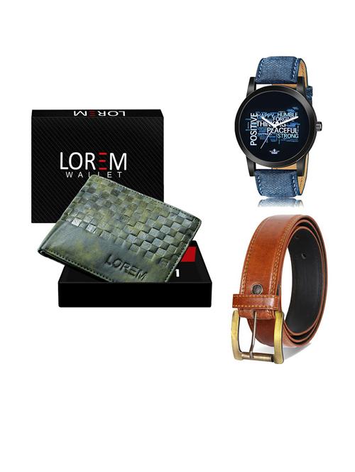 belt, wallet & watch gift combo - 19289918 - Very Small Image - 1
