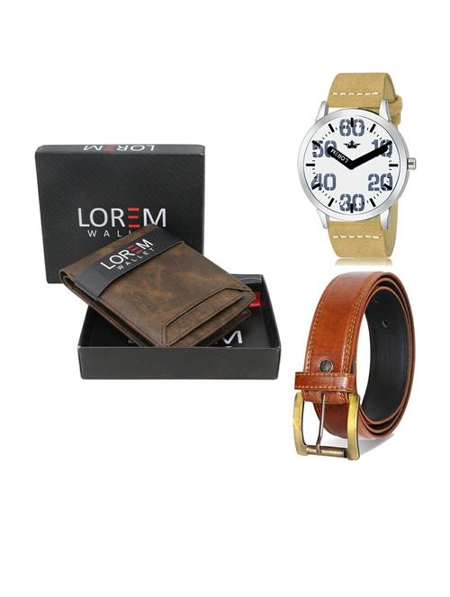 belt, wallet & watch gift combo - 19289975 - Very Small Image - 1