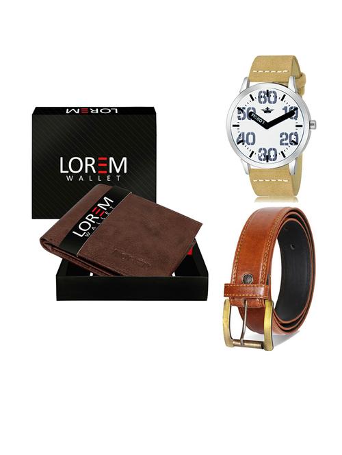belt, wallet & watch gift combo - 19289982 - Very Small Image - 1