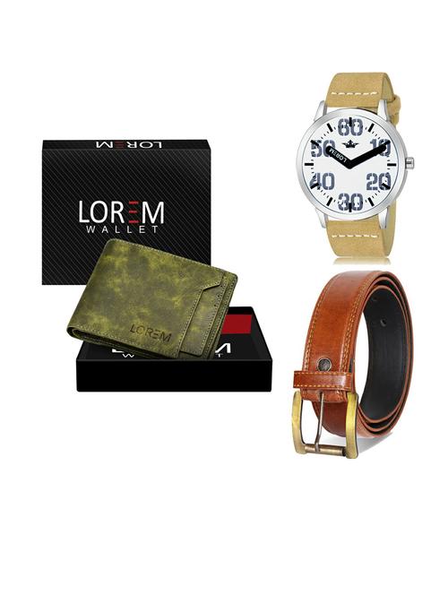 belt, wallet & watch gift combo - 19289986 - Very Small Image - 1