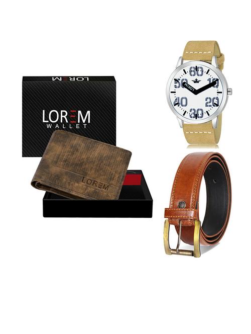 belt, wallet & watch gift combo - 19289998 - Very Small Image - 1