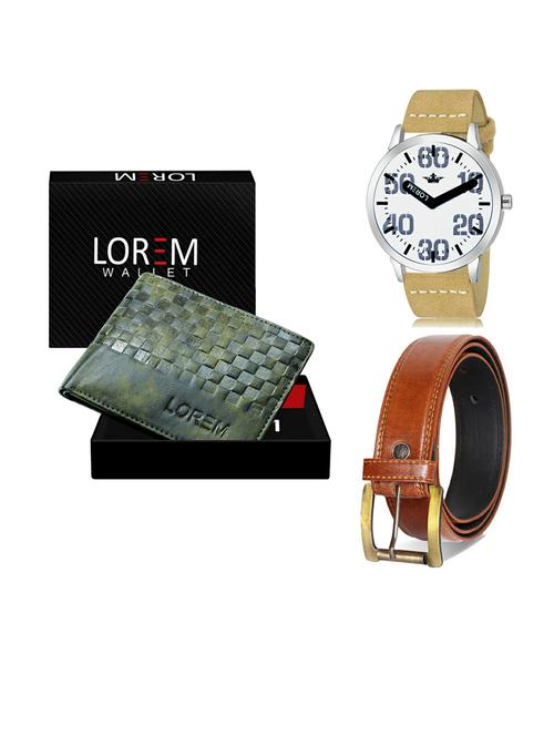 belt, wallet & watch gift combo - 19290008 - Very Small Image - 1
