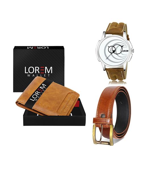 belt, wallet & watch gift combo - 19290021 - Very Small Image - 1