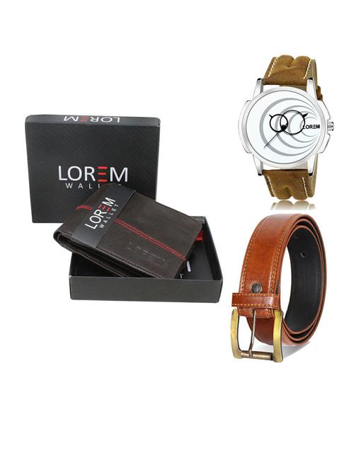 belt, wallet & watch gift combo - 19290022 - Very Small Image - 1