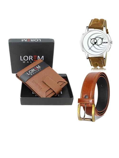 belt, wallet & watch gift combo - 19290025 - Very Small Image - 1
