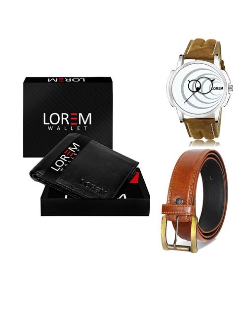 belt, wallet & watch gift combo - 19290030 - Very Small Image - 1