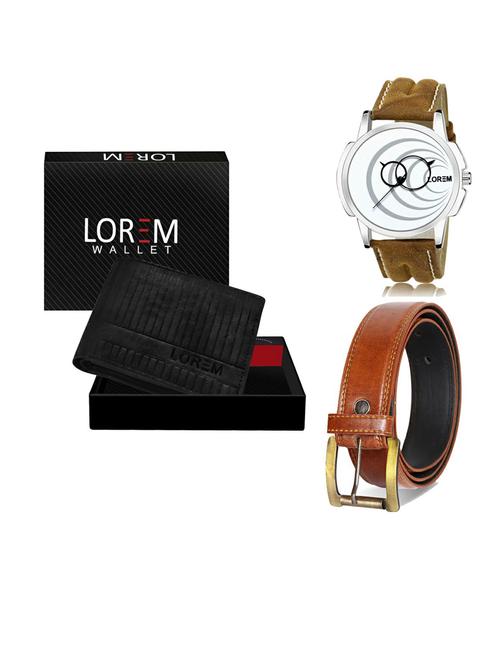 belt, wallet & watch gift combo - 19290046 - Very Small Image - 1