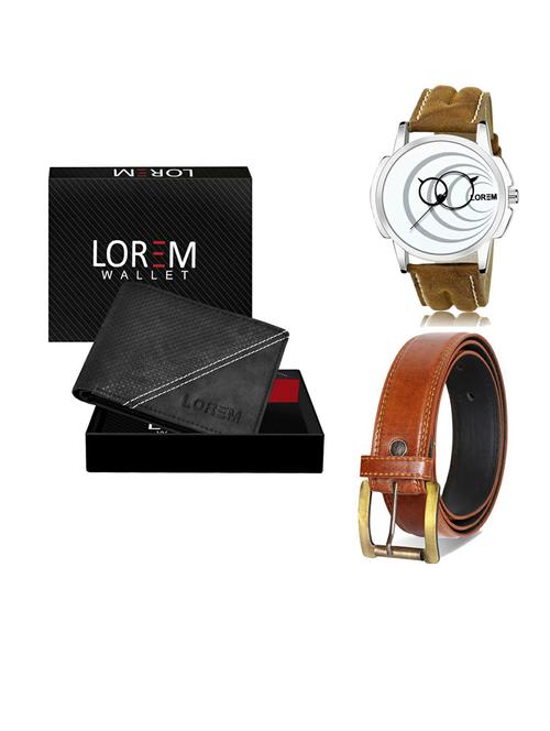 belt, wallet & watch gift combo - 19290050 - Very Small Image - 1