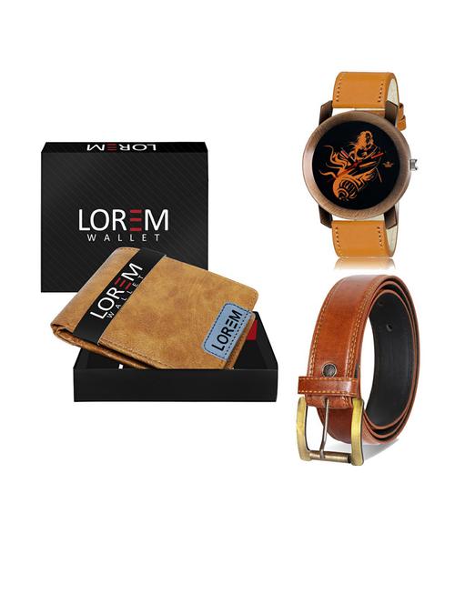 belt, wallet & watch gift combo - 19290071 - Very Small Image - 1