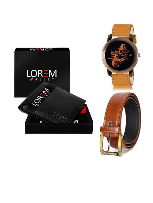 belt, wallet & watch gift combo - 19290075 - Very Small Image - 1