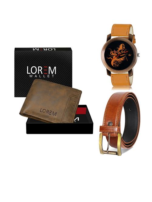 belt, wallet & watch gift combo - 19290084 - Very Small Image - 1