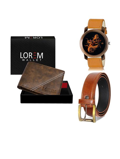 belt, wallet & watch gift combo - 19290092 - Very Small Image - 1