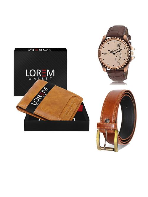 belt, wallet & watch gift combo - 19290111 - Very Small Image - 1