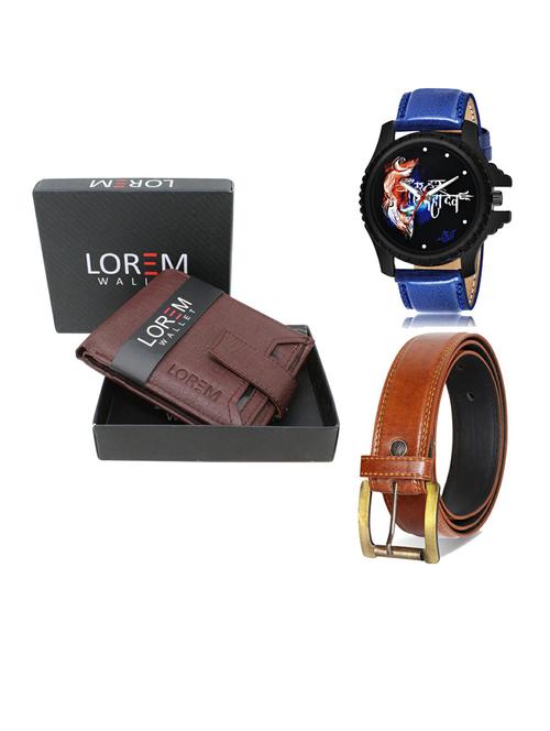 belt, wallet & watch gift combo - 19290159 - Very Small Image - 1