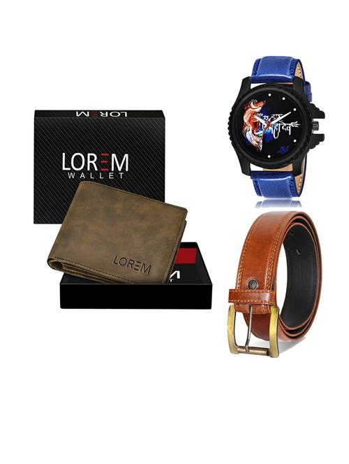 belt, wallet & watch gift combo - 19290175 - Very Small Image - 1