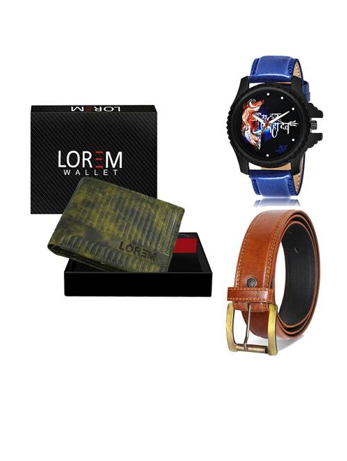 belt, wallet & watch gift combo - 19290180 - Very Small Image - 1