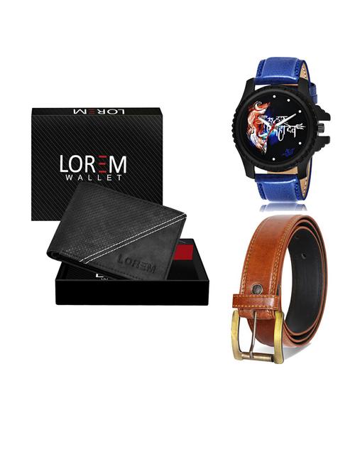 belt, wallet & watch gift combo - 19290185 - Very Small Image - 1