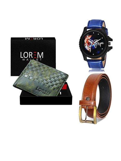 belt, wallet & watch gift combo - 19290188 - Very Small Image - 1