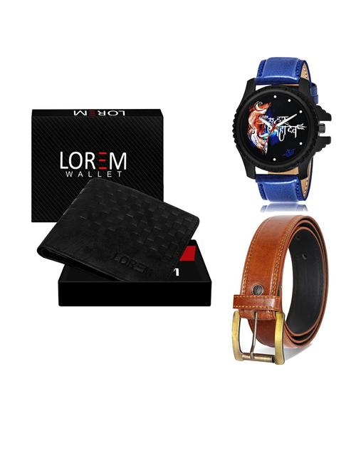 belt, wallet & watch gift combo - 19290189 - Very Small Image - 1
