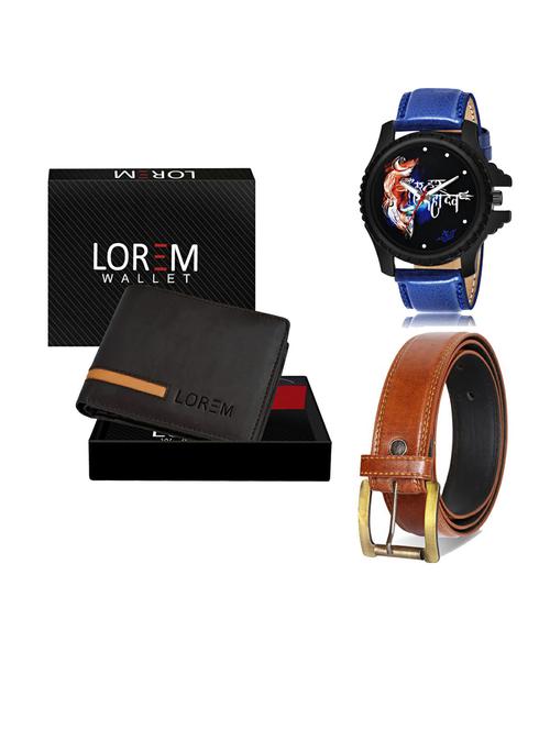 belt, wallet & watch gift combo - 19290193 - Very Small Image - 1